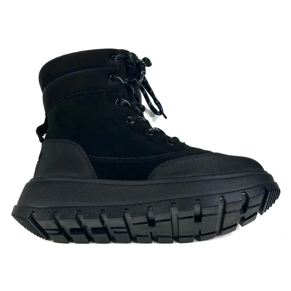 Koolaburra by UGG Deza Lace-Up Utility Boots Womens Size 6 Black Suede New $120